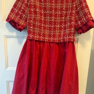 English Factory Vibrant Red Dress